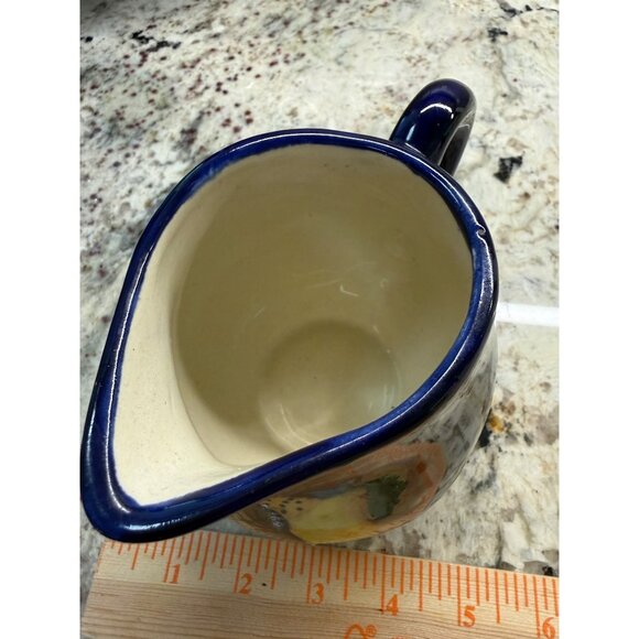 VTG Tonala Hand-Painted Mexican Ceramic Sm Pitcher pineapple Fruit Cottagecore - Picture 6 of 9